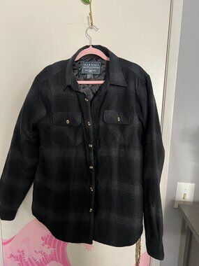 Maxxsel Men's Black and Grey Jacket